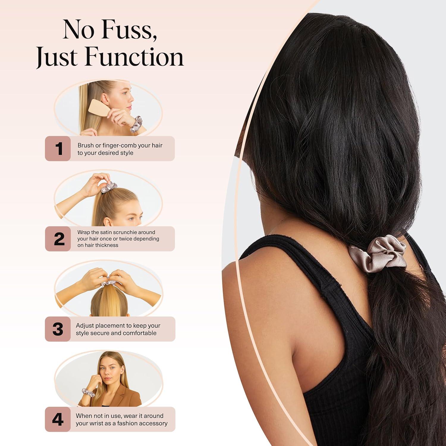 imageKitsch amp MickeyMinnie Fabric Rhinestone Scrunchies for Girls and Women Hair Scrunchies for All Hair Types Perfect for Updo  Ideal Gifts for Women Cream  1 PieceCameo