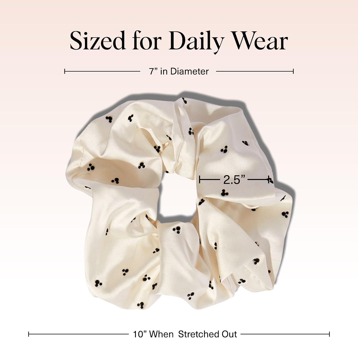 imageKitsch amp MickeyMinnie Fabric Rhinestone Scrunchies for Girls and Women Hair Scrunchies for All Hair Types Perfect for Updo Ideal Gifts for Women Cream 1 PieceMickeyMinnie Cream Rhinestone