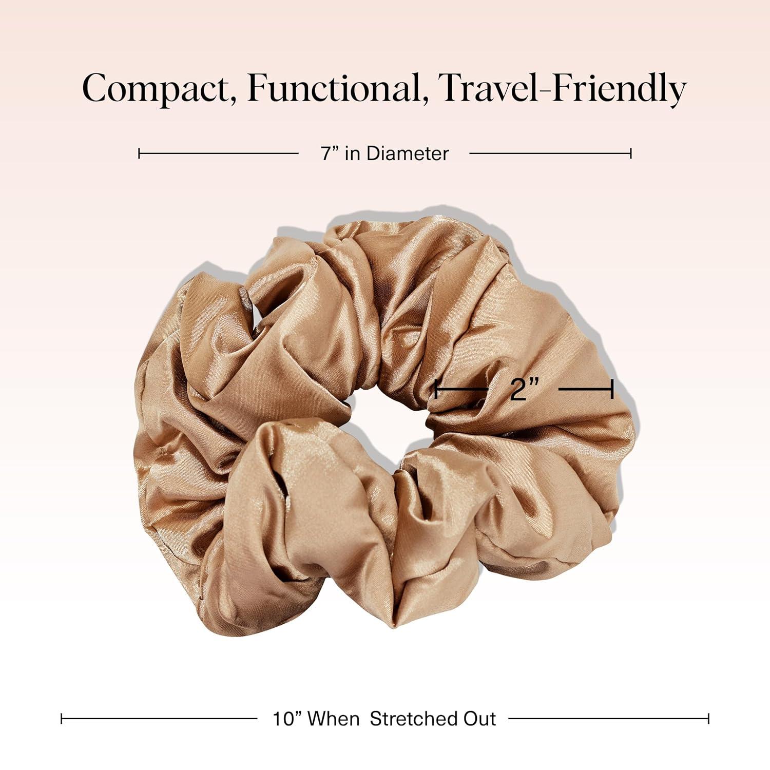 imageKitsch amp MickeyMinnie Fabric Rhinestone Scrunchies for Girls and Women Hair Scrunchies for All Hair Types Perfect for Updo  Ideal Gifts for Women Cream  1 PieceGold