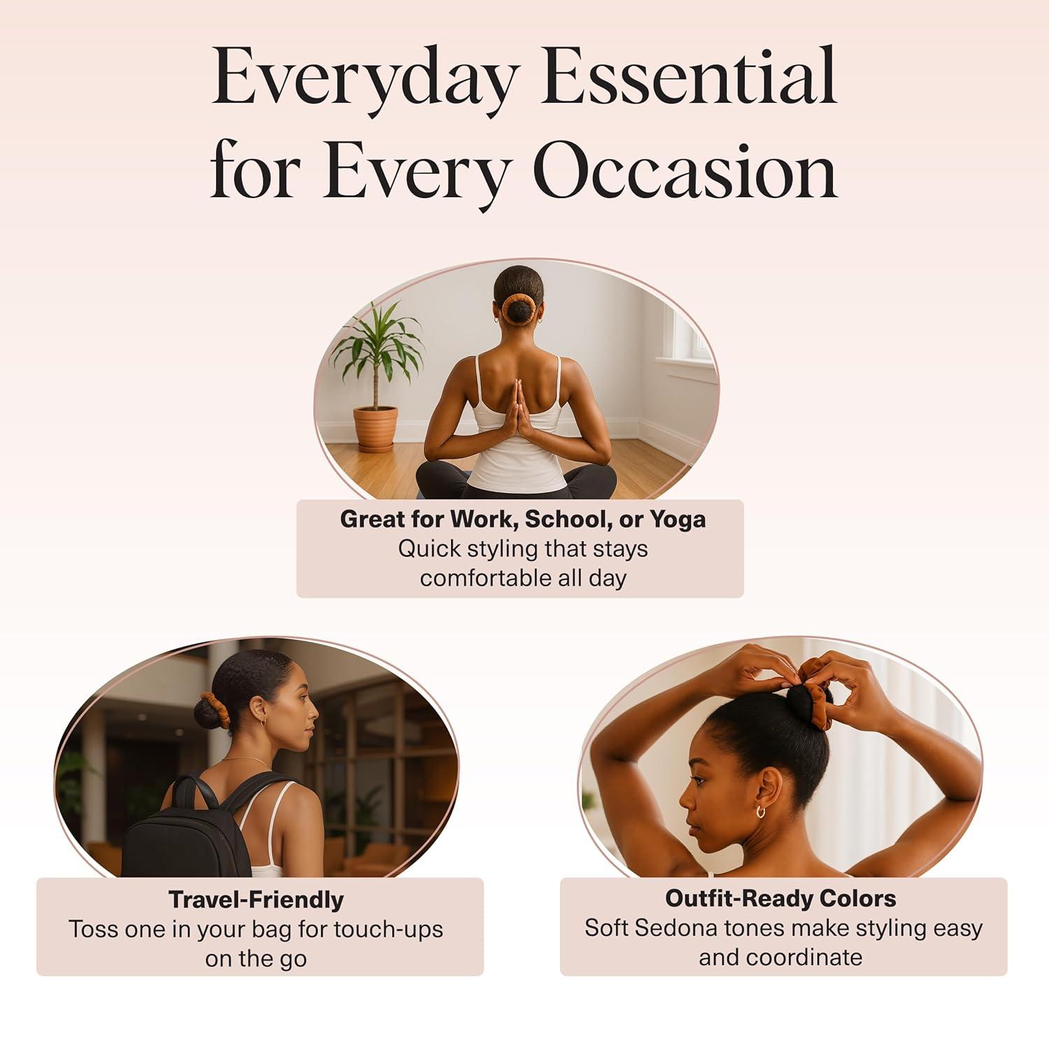 imageKitsch amp MickeyMinnie Fabric Rhinestone Scrunchies for Girls and Women Hair Scrunchies for All Hair Types Perfect for Updo  Ideal Gifts for Women Cream  1 PieceSedona