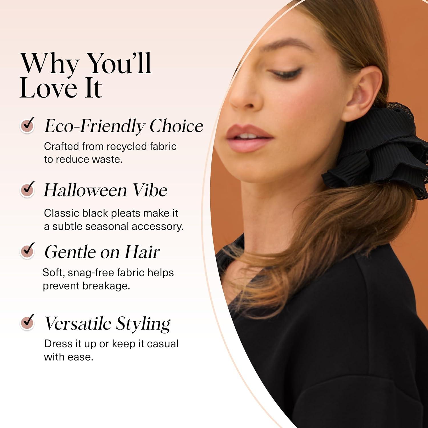 imageKitsch amp MickeyMinnie Fabric Rhinestone Scrunchies for Girls and Women Hair Scrunchies for All Hair Types Perfect for Updo Ideal Gifts for Women Cream 1 PieceBlack 1pc