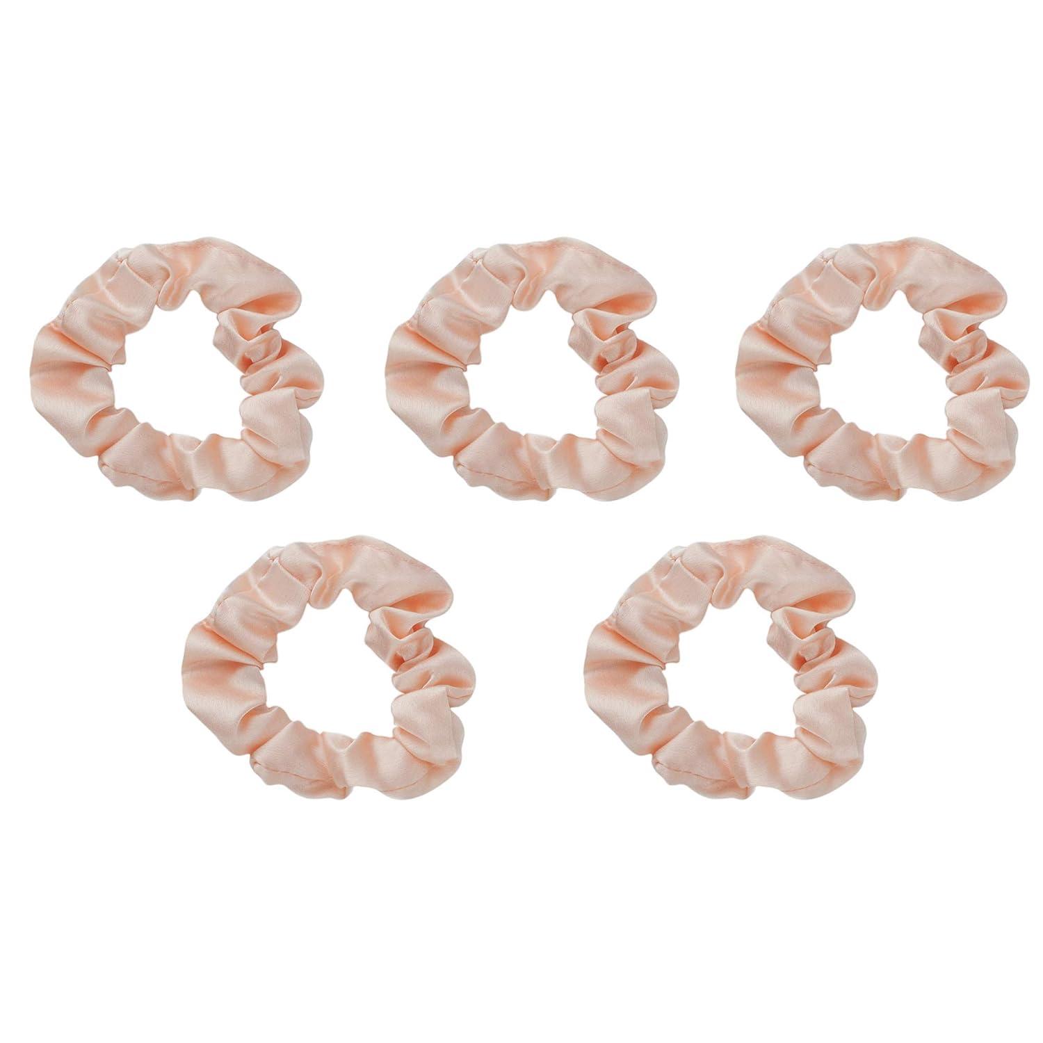 imageKitsch amp MickeyMinnie Fabric Rhinestone Scrunchies for Girls and Women Hair Scrunchies for All Hair Types Perfect for Updo Ideal Gifts for Women Cream 1 PieceBlush