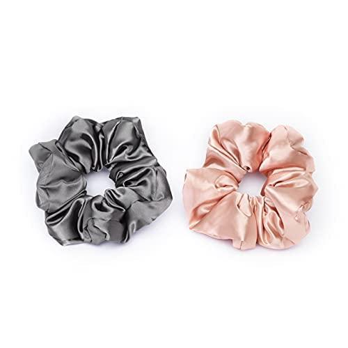 imageKitsch amp MickeyMinnie Fabric Rhinestone Scrunchies for Girls and Women Hair Scrunchies for All Hair Types Perfect for Updo Ideal Gifts for Women Cream 1 PieceBlushCharcoal