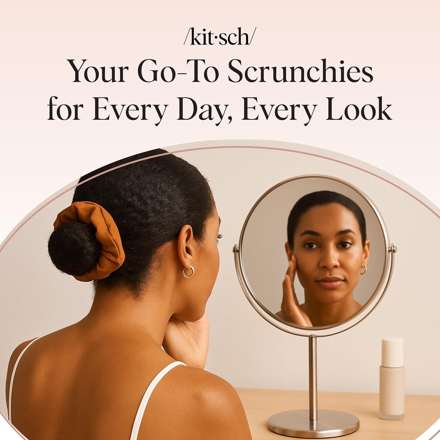 imageKitsch amp MickeyMinnie Fabric Rhinestone Scrunchies for Girls and Women Hair Scrunchies for All Hair Types Perfect for Updo  Ideal Gifts for Women Cream  1 PieceSedona