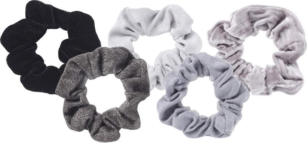 imageKitsch amp MickeyMinnie Fabric Rhinestone Scrunchies for Girls and Women Hair Scrunchies for All Hair Types Perfect for Updo Ideal Gifts for Women Cream 1 PieceVelvet BlackGray