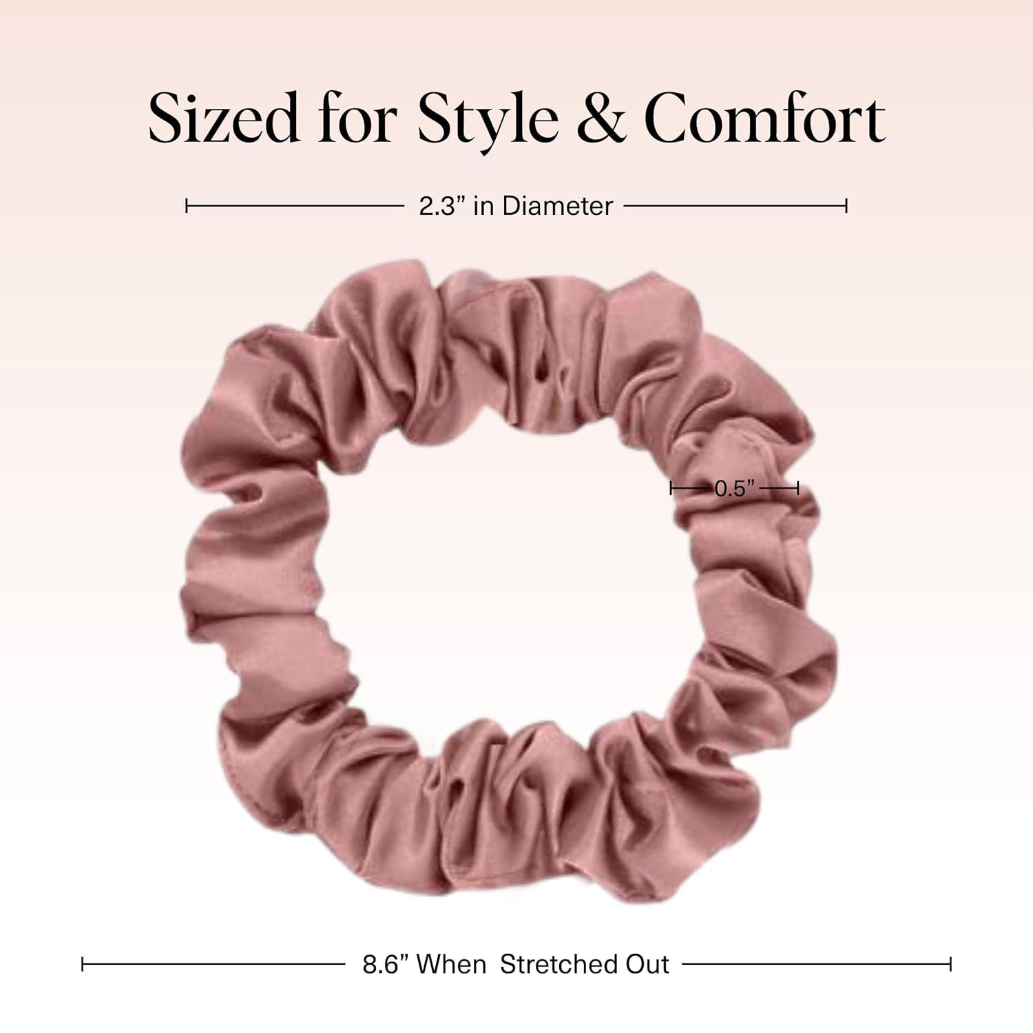 imageKitsch amp MickeyMinnie Fabric Rhinestone Scrunchies for Girls and Women Hair Scrunchies for All Hair Types Perfect for Updo  Ideal Gifts for Women Cream  1 PieceTerracotta