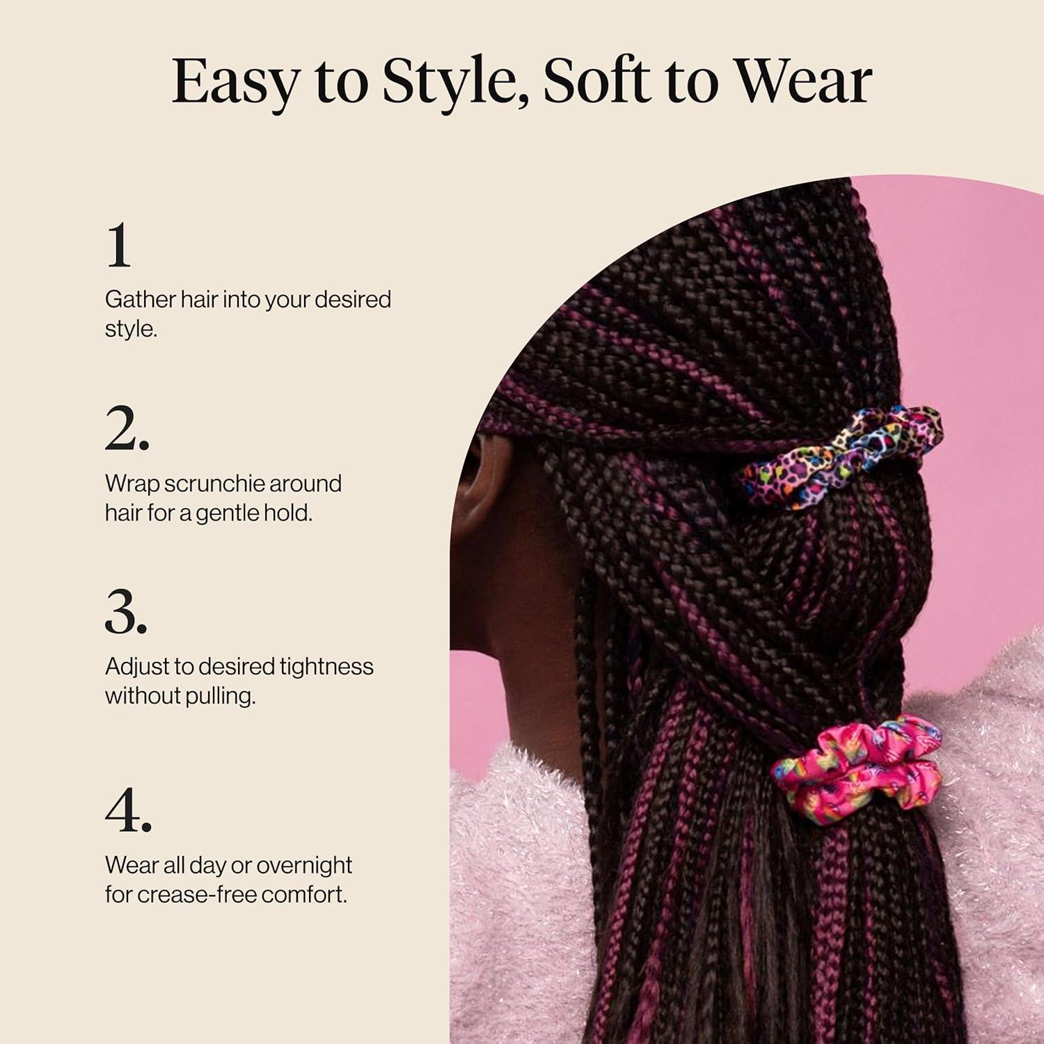 imageKitsch amp MickeyMinnie Fabric Rhinestone Scrunchies for Girls and Women Hair Scrunchies for All Hair Types Perfect for Updo Ideal Gifts for Women Cream 1 PieceRainbow Leopard