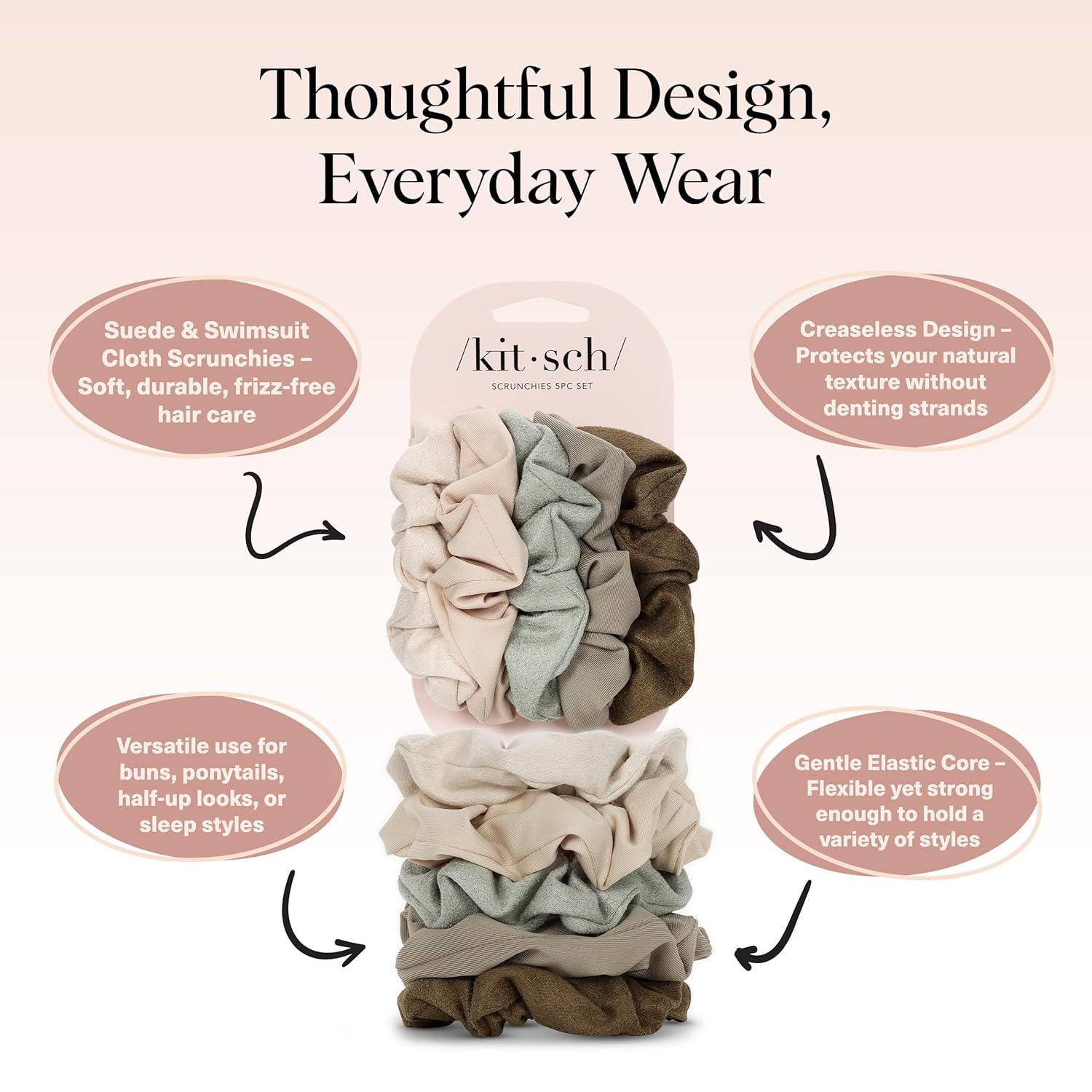 imageKitsch amp MickeyMinnie Fabric Rhinestone Scrunchies for Girls and Women Hair Scrunchies for All Hair Types Perfect for Updo  Ideal Gifts for Women Cream  1 PieceMoss Green