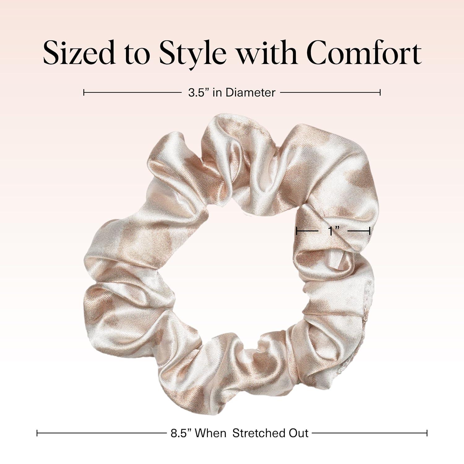 imageKitsch amp MickeyMinnie Fabric Rhinestone Scrunchies for Girls and Women Hair Scrunchies for All Hair Types Perfect for Updo  Ideal Gifts for Women Cream  1 PieceLeopard