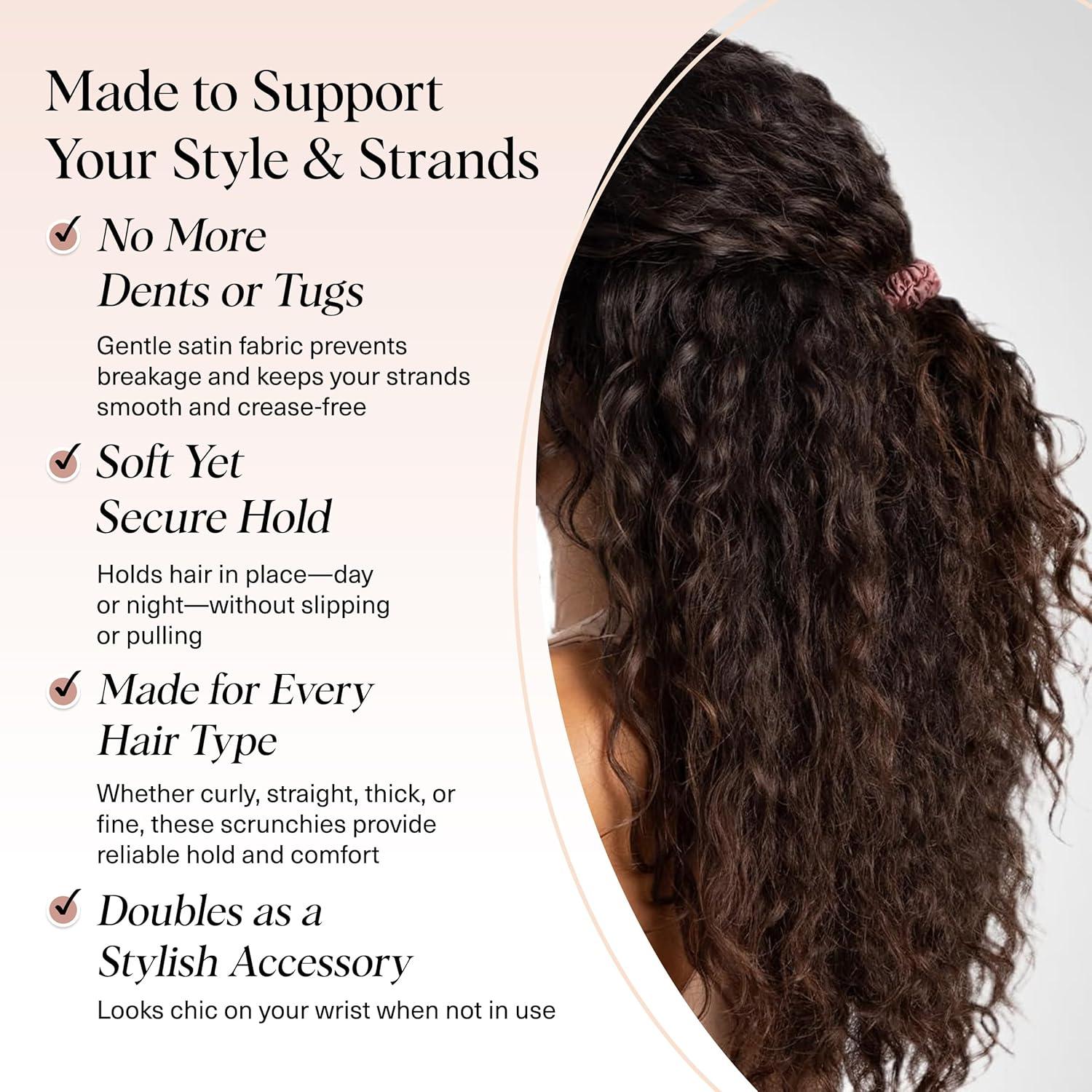 imageKitsch amp MickeyMinnie Fabric Rhinestone Scrunchies for Girls and Women Hair Scrunchies for All Hair Types Perfect for Updo  Ideal Gifts for Women Cream  1 PieceTerracotta