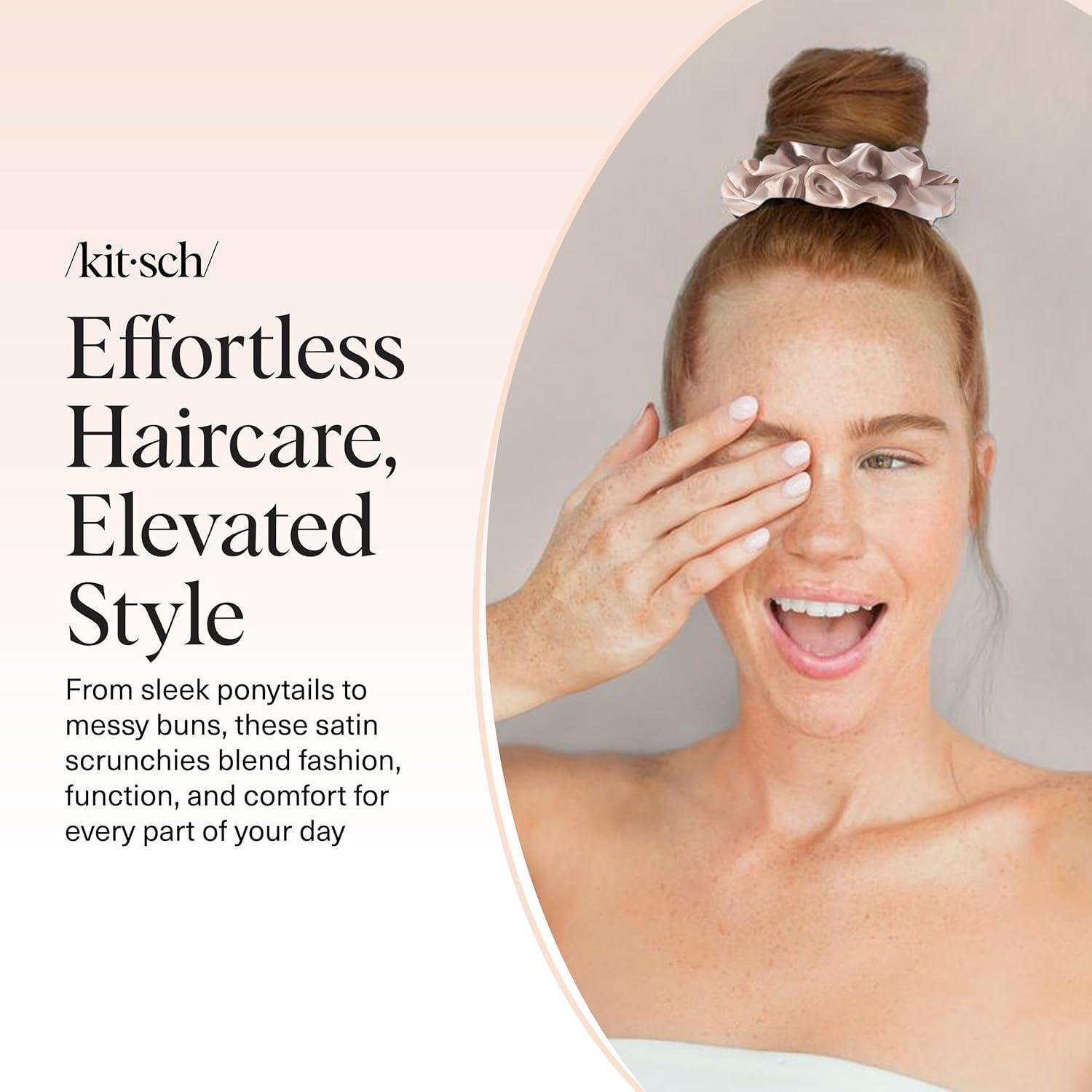 imageKitsch amp MickeyMinnie Fabric Rhinestone Scrunchies for Girls and Women Hair Scrunchies for All Hair Types Perfect for Updo Ideal Gifts for Women Cream 1 PieceBlush Black