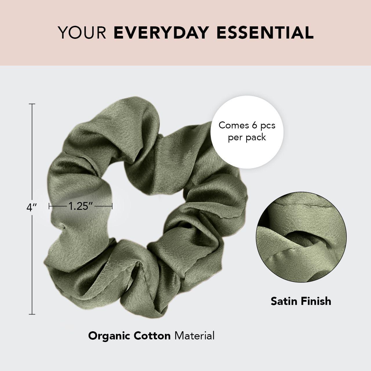 imageKitsch amp MickeyMinnie Fabric Rhinestone Scrunchies for Girls and Women Hair Scrunchies for All Hair Types Perfect for Updo  Ideal Gifts for Women Cream  1 PieceWinter Sage