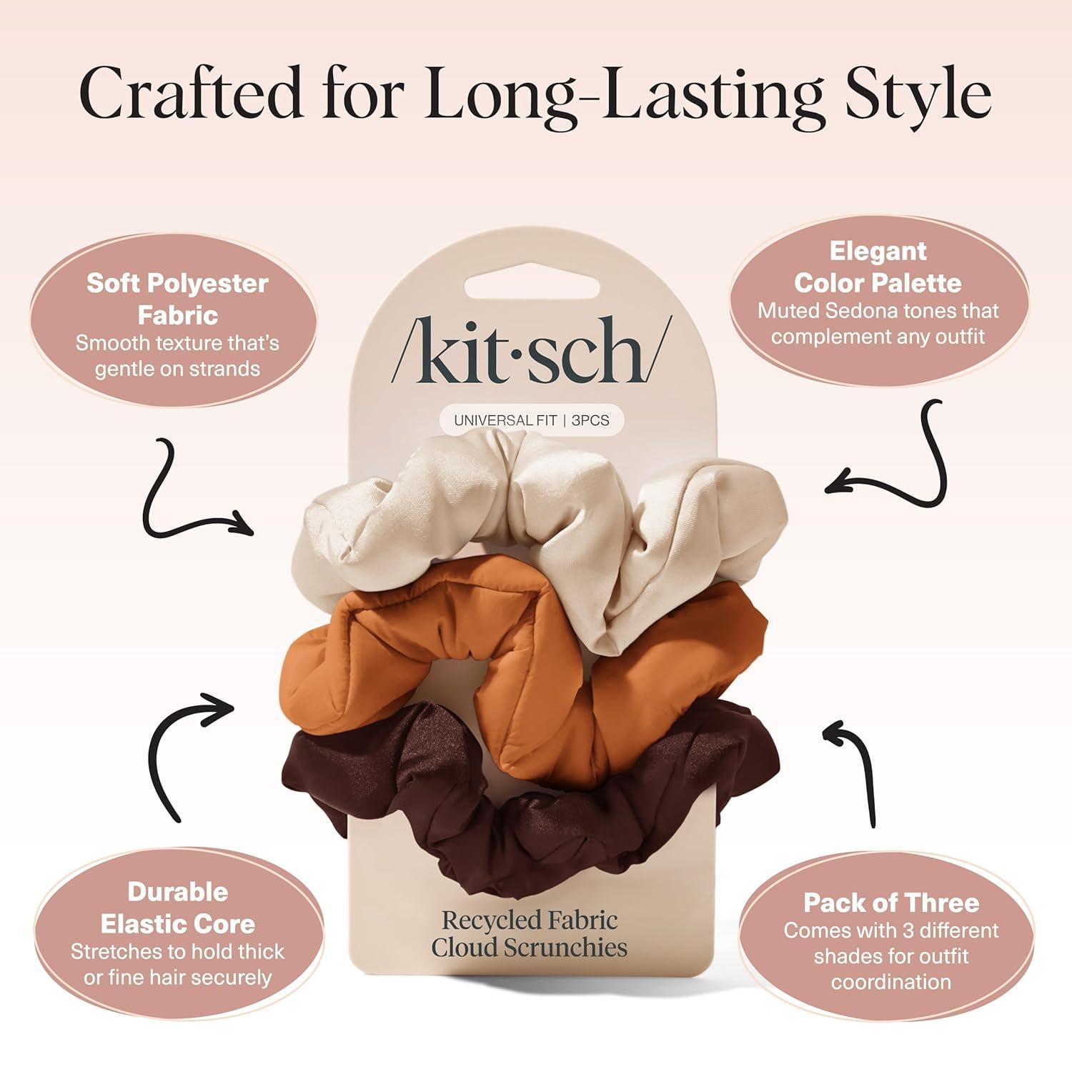 imageKitsch amp MickeyMinnie Fabric Rhinestone Scrunchies for Girls and Women Hair Scrunchies for All Hair Types Perfect for Updo  Ideal Gifts for Women Cream  1 PieceSedona