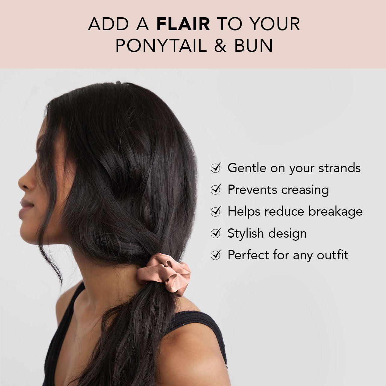 imageKitsch amp MickeyMinnie Fabric Rhinestone Scrunchies for Girls and Women Hair Scrunchies for All Hair Types Perfect for Updo  Ideal Gifts for Women Cream  1 PieceMulberry Spice