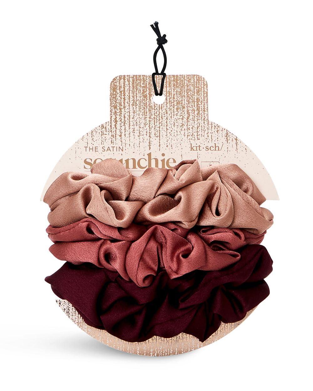 imageKitsch amp MickeyMinnie Fabric Rhinestone Scrunchies for Girls and Women Hair Scrunchies for All Hair Types Perfect for Updo  Ideal Gifts for Women Cream  1 PieceMulberry Spice