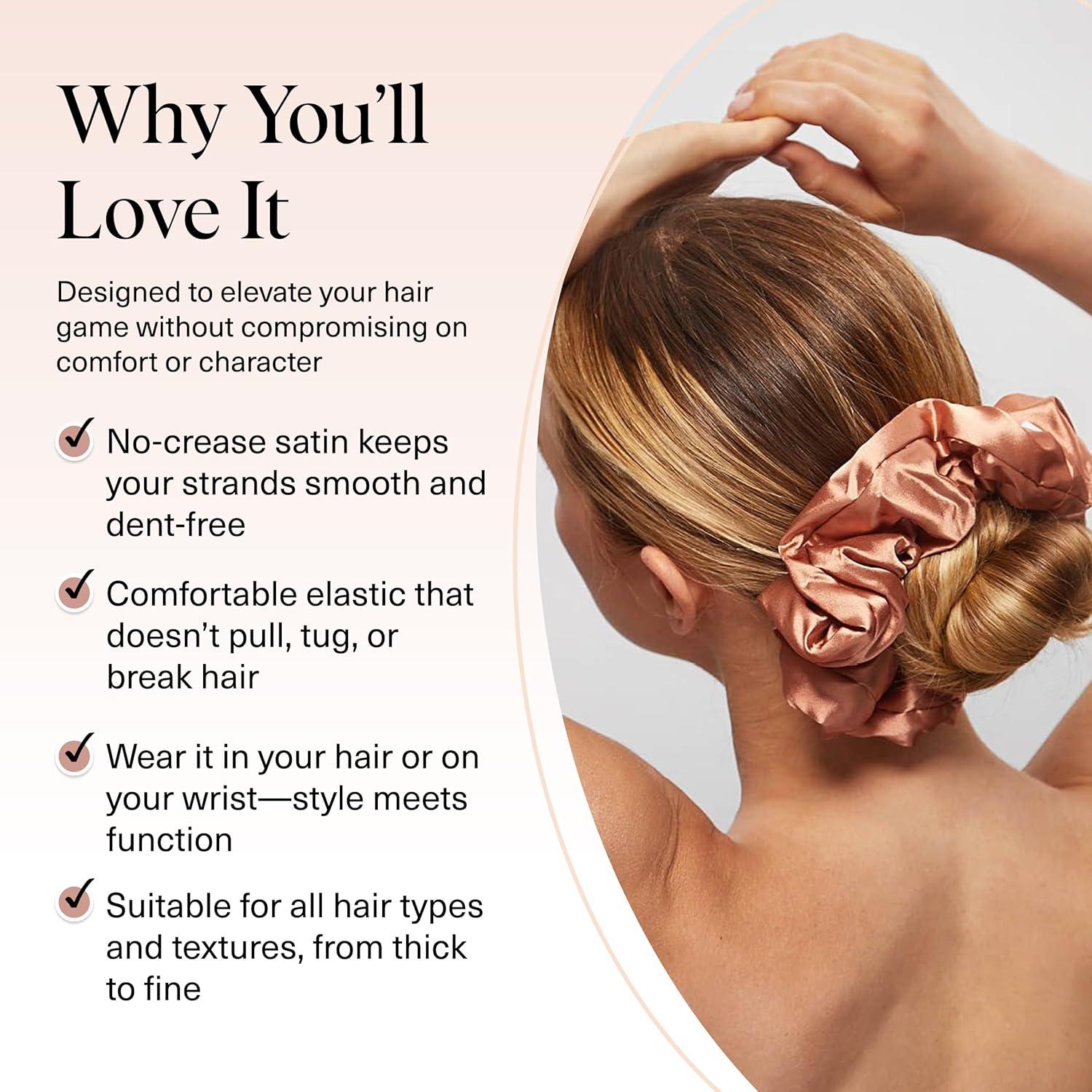 imageKitsch amp MickeyMinnie Fabric Rhinestone Scrunchies for Girls and Women Hair Scrunchies for All Hair Types Perfect for Updo  Ideal Gifts for Women Cream  1 PieceDesert Crown