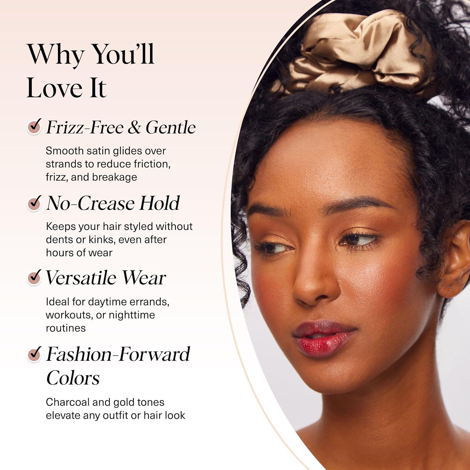 imageKitsch amp MickeyMinnie Fabric Rhinestone Scrunchies for Girls and Women Hair Scrunchies for All Hair Types Perfect for Updo  Ideal Gifts for Women Cream  1 PieceGold