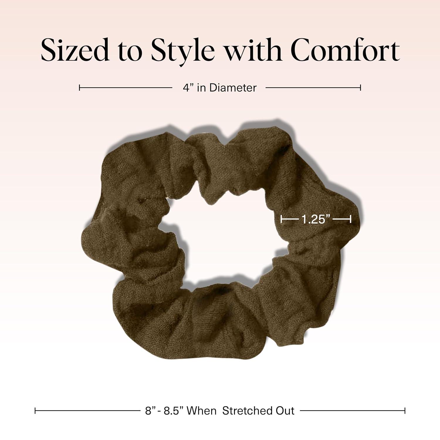 imageKitsch amp MickeyMinnie Fabric Rhinestone Scrunchies for Girls and Women Hair Scrunchies for All Hair Types Perfect for Updo  Ideal Gifts for Women Cream  1 PieceMoss Green