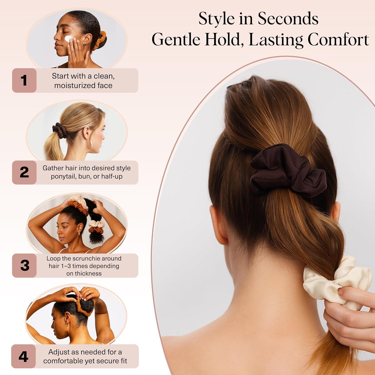 imageKitsch amp MickeyMinnie Fabric Rhinestone Scrunchies for Girls and Women Hair Scrunchies for All Hair Types Perfect for Updo  Ideal Gifts for Women Cream  1 PieceSedona