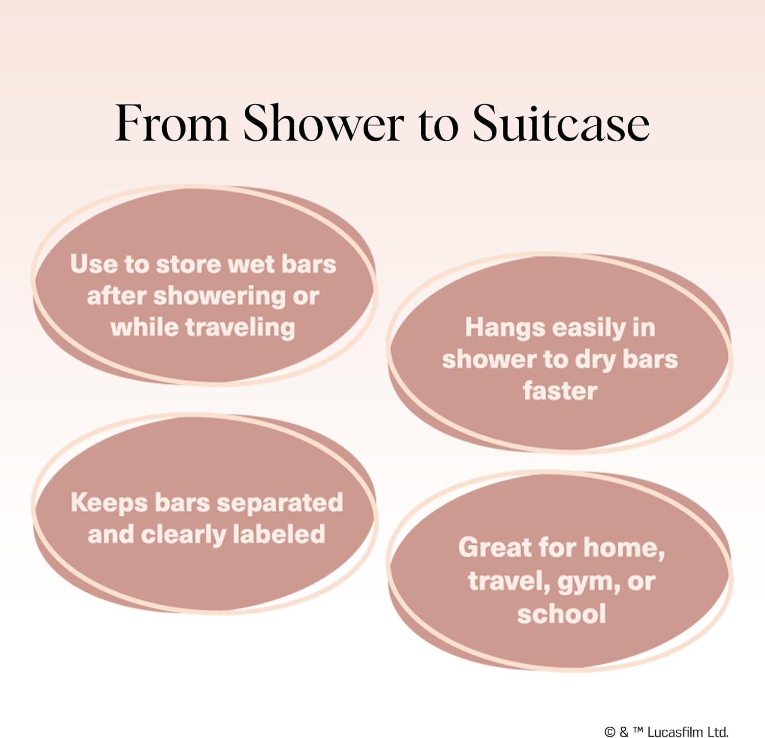 imageKitsch x Star Wars R2D2 Soap Saver Bag Patented Mesh Bag Soap Holder for Shampoo amp Conditioner Bars Extends Use amp Prevents Soggy Mess Recycled Mesh Beauty Pouch EcoFriendlyR2d2