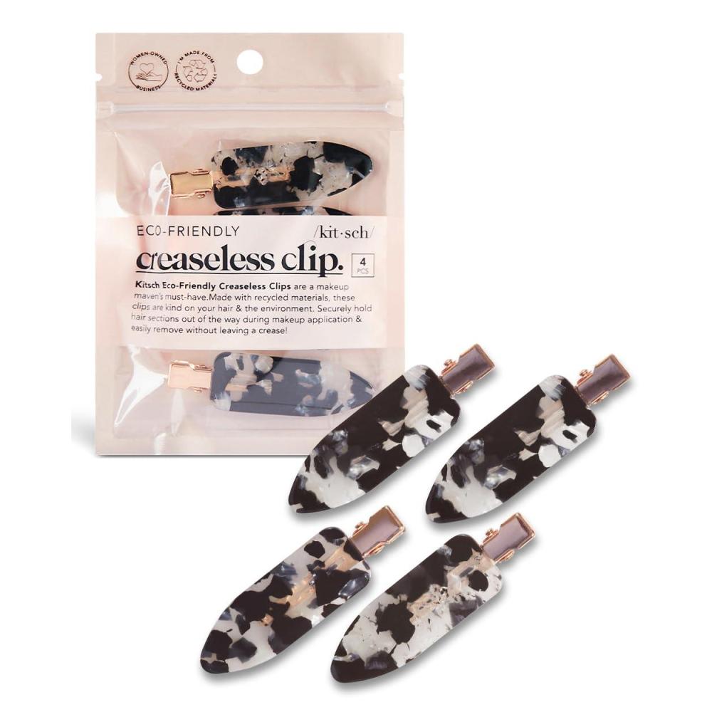 imageHello Kitty x Kitsch Creaseless Hair Clips for Women No Crease No Bend Hair Clips for Styling Bangs Makeup Application Face Wash Durable Plastic Red Bow Design Ideal Gifts for Women 2pcBlack Terrazzo