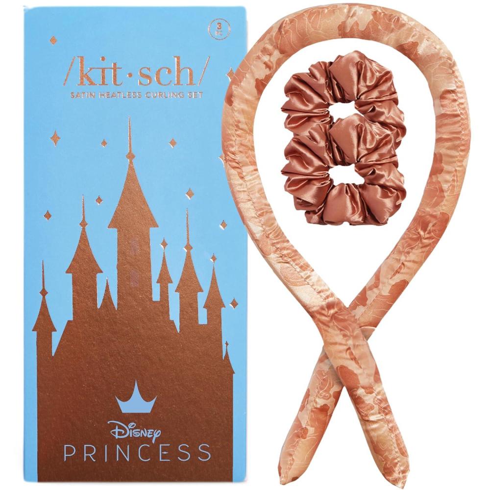 imageHello Kitty x Kitsch Satin Heatless Hair Curler Set  Heatless Curls Overnight Hair Rollers for Soft Curls amp FrizzFree Styling No Heat Curlers To Sleep in Curling Rod Headband  Pink Kitty Faces09 Princess Party