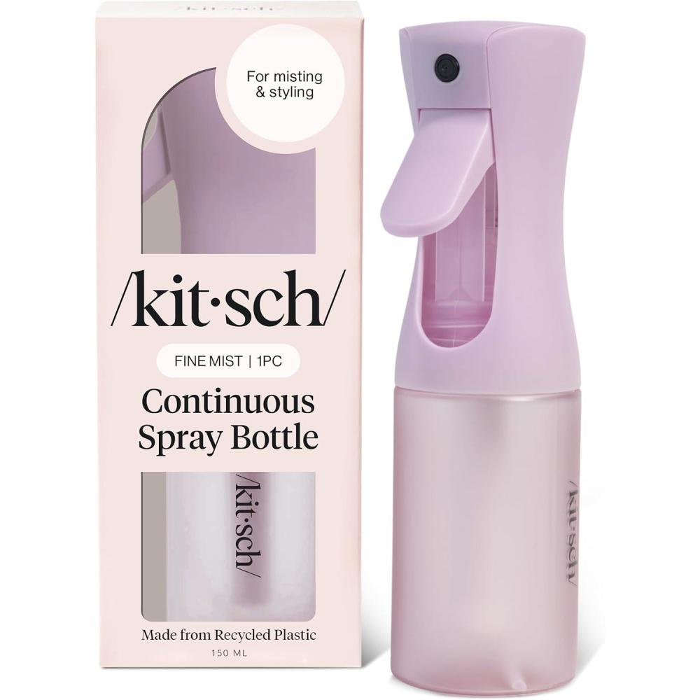imageKitsch Continuous Spray Bottle for Hair Fine Mist Water Mister amp Water Spray Bottle Recycled Hair Spray Bottle Spray Bottles for Cleaning Styling Plants amp More Terracotta 150mlSheer Violet