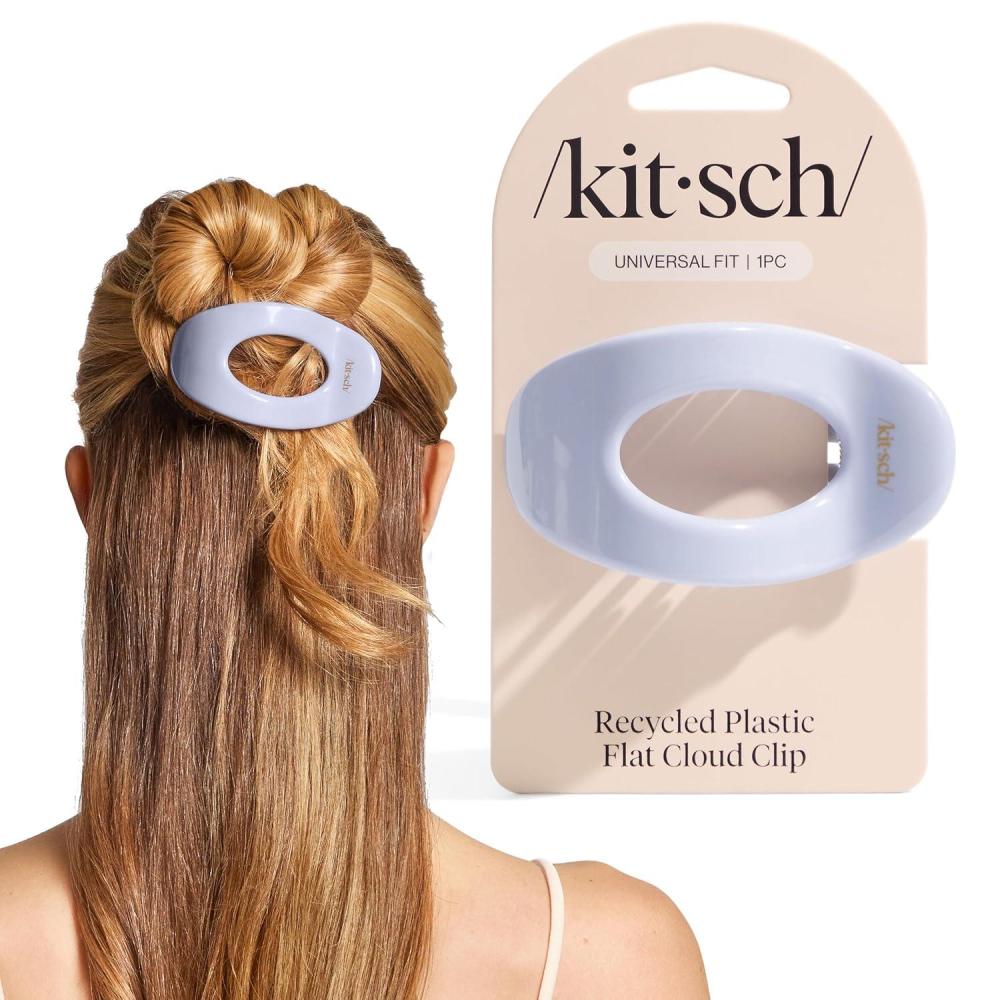 imageKitsch Small Flat Claw Clips for Women Stylish Flat Hair Clips Strong Hold for Thick amp Fine Hair NonSlip for Secure Comfortable AllDay Wear Ideal Gifts for Women Tortoise DesignHydrangea Breeze