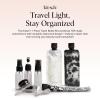 Kitsch 11 PCS Travel Bottles for Toiletries – Travel Essentials Kit for Shampoo, Conditioner, Lotion & More – TSA Approved Travel Bottles, Leak-Proof Refillable Travel Size Containers – Black & Ivory(Black Tie Dye)