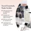 Kitsch 11 PCS Travel Bottles for Toiletries – Travel Essentials Kit for Shampoo, Conditioner, Lotion & More – TSA Approved Travel Bottles, Leak-Proof Refillable Travel Size Containers – Black & Ivory(Black Tie Dye)