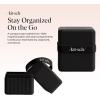 Kitsch 4-Compartment Travel Soap Case – Bar Soap Holder & Organizer, Travel Case for Bars – TSA-Approved – Lightweight, Durable, Leak-Proof, Made from Recycled Plastic – Black(Black)
