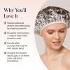 Kitsch Aluminum Foil Heat Cap for Deep Conditioning – Reusable Hair Streamer For Coloring, Perm & Treatment, Heat Cap with Elastic Band, Processing Caps for Hair, Shower Caps for Sauna, Shower & Spa