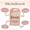 Kitsch Bar Soap Saver Bag – Patented Mesh Bag Soap Holder for Rosemary & Biotin Conditioner Bar with Tag Identifier – Extends Use & Prevents Soggy Mess – Recycled Mesh Beauty Pouch, Eco-Friendly(Castor Oil Conditioner Bar Bag)