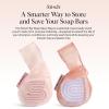 Kitsch Bar Soap Saver Bag – Patented Mesh Bag Soap Holder for Shampoo, Conditioner & Body Wash Bar – Extends Use & Prevents Soggy Mess – Recycled Mesh Pouch – Blush, Terracotta & Chocolate, 3pc Set(Blush & Terracotta)