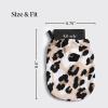 Kitsch Exfoliating Gloves 2pc – Korean Exfoliating Mitt & Deep Exfoliating Body Scrubber for Shower, Bath | Body Exfoliator, Dead Skin Remover | Skin Care for Smooth, Renewed Skin – Black & Terracotta(Leopard)