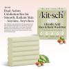 Kitsch Glycolic Acid Face & Body Wash Bar – Resurfacing Bar Soap with Shea Butter for Smoother, Brighter Skin – Gentle Soap & Body Wash Women & Men Love – Cucumber & Eucalyptus Scent Bath Soap – 4 oz(Cucumber & Eucalyptus Scent Bath Soap)