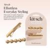 Kitsch Hair Clips for Women & Bobby Pins – Gold Metal Snap Hair Barrettes | Stylish, No Slip, Pain-Free | Ideal for Everyday Hairstyles | Ideal Gifts for Women – Sedona, 8pc Set(Gold)