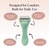 Kitsch Mini Facial Roller & Ice Face Roller Skin Care Tool Set for Women – Face Massager for Puffy Eyes, Cold Therapy, Lymphatic Drainage Massager, Self Care Gifts for Women & Men – Blush(Minty Green)