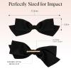 Kitsch Oversized Hair Bows for Women – Recycled Polyester Material | Stylish and Elegant | Cute Hair Bow Clips | Ideal Gifts for Women – Rosewood, 1pc(Black)