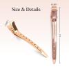 Kitsch Professional Alligator Clips for Hair Styling – 3.5″ Aluminum Hair Sectioning Clips for Salon & Makeup Application | Lightweight for Stylists | Ideal Gifts for Women – Iridescent, 6 Pcs(Rose Gold)