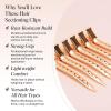 Kitsch Professional Alligator Clips for Hair Styling – 3.5″ Aluminum Hair Sectioning Clips for Salon & Makeup Application | Lightweight for Stylists | Ideal Gifts for Women – Iridescent, 6 Pcs(Rose Gold)