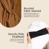 Kitsch Wide Headbands for Women Non Slip – Running Headbands for Girls, Ideal for Working Out, Yoga, Gym, or Lounging | Stretchy Head Bands | Fashion Hair Accessories – Garden Bouquet, 2pcs(Black & Camel)