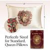 Kitsch x BT21 Satin Pillowcase with Zipper – Better Than Silk Pillowcase, Koya Character & Funky Floral Print – Soft Cooling Toddler Bed Time Pillow Case for Hair & Skin – Queen/Standard 19×26(Harry Potter – Gryffindor)
