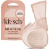 Kitsch Bar Soap Saver Bag – Patented Mesh Bag Soap Holder for Rosemary & Biotin Conditioner Bar with Tag Identifier – Extends Use & Prevents Soggy Mess – Recycled Mesh Beauty Pouch, Eco-Friendly(Castor Oil Conditioner Bar Bag)