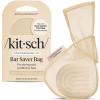 Kitsch Bar Soap Saver Bag – Patented Mesh Bag Soap Holder for Rosemary & Biotin Conditioner Bar with Tag Identifier – Extends Use & Prevents Soggy Mess – Recycled Mesh Beauty Pouch, Eco-Friendly(Rice Water Protein Conditioner Bar Bag)