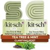 Kitsch Clarifying Tea Tree Shampoo and Conditioner Set – Shampoo & Conditioner Bar for Women and Men, Scalp & Oil Control Hair Care – Free of Paraben, Sulfate & Silicone – Made in USA – 2 pcs