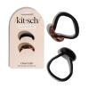 Kitsch Gold Hair Cuff – Metal Ponytail Cuff for Braids, Updos & Everyday Hairstyle | Durable & Elegant Hair Ties | Girl Fashion Accessories – Medium, 1pc(Black & Tort)