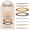 Kitsch Hair Clips for Women & Bobby Pins – Gold Metal Snap Hair Barrettes | Stylish, No Slip, Pain-Free | Ideal for Everyday Hairstyles | Ideal Gifts for Women – Sedona, 8pc Set(Sedona)
