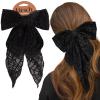 Kitsch Oversized Hair Bows for Women – Recycled Polyester Material | Stylish and Elegant | Cute Hair Bow Clips | Ideal Gifts for Women – Rosewood, 1pc(Spiderweb)