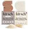Kitsch Rice Water Shampoo & Conditioner Set – Solid Shampoo & Conditioner Bar with Protein for Hair Growth, Strengthening Hair & Damage Repair – Paraben, Sulfate & Silicone Free – 2 Pack